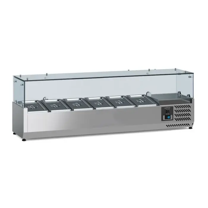 Koopje Ecofrost Opzetkoelvitrine 6x 1/3 GN | RVS | 1500mm
