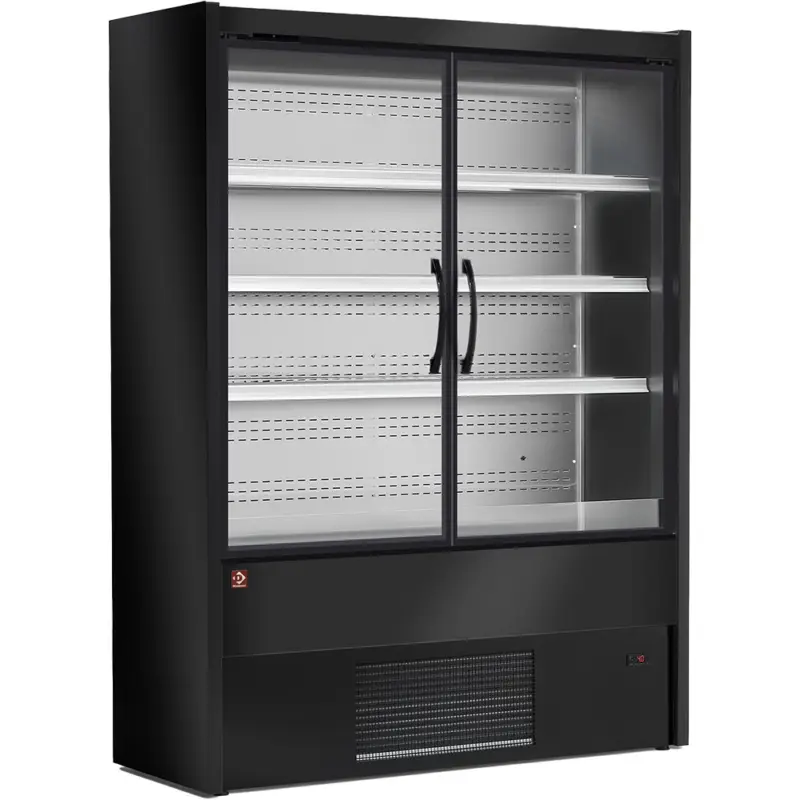 Betrouwbaar Diamond Wandkoeling | MODENA | Zwart | +4°C/+8°C | Geforceerd | Draaideuren | 700x570x2000mm