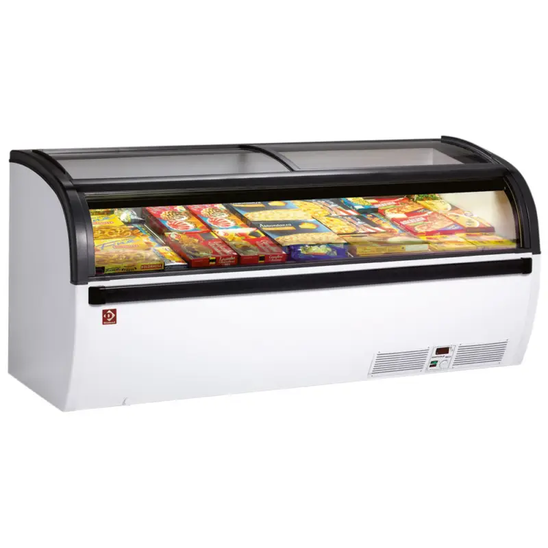 Aanbieding Diamond Supermarkt Vrieskist | 712L | Wit/zwart | Geforceerd | Schuifdeksels | 2000x940x880mm