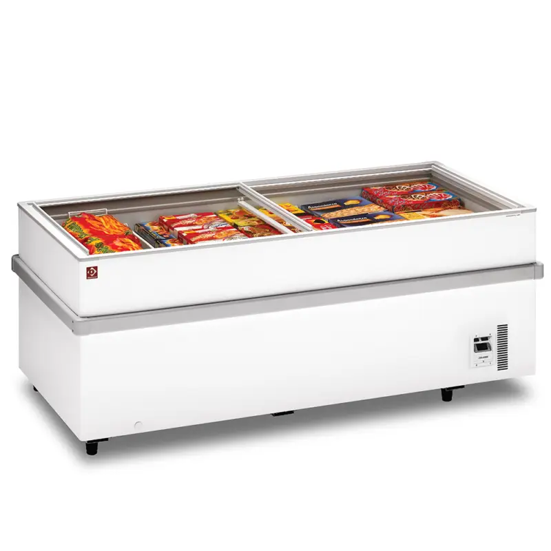 Laatste Kans Diamond Supermarkt Vrieskist | 900L | Wit | Geforceerd | Schuifdeksels | 2050x960x780mm