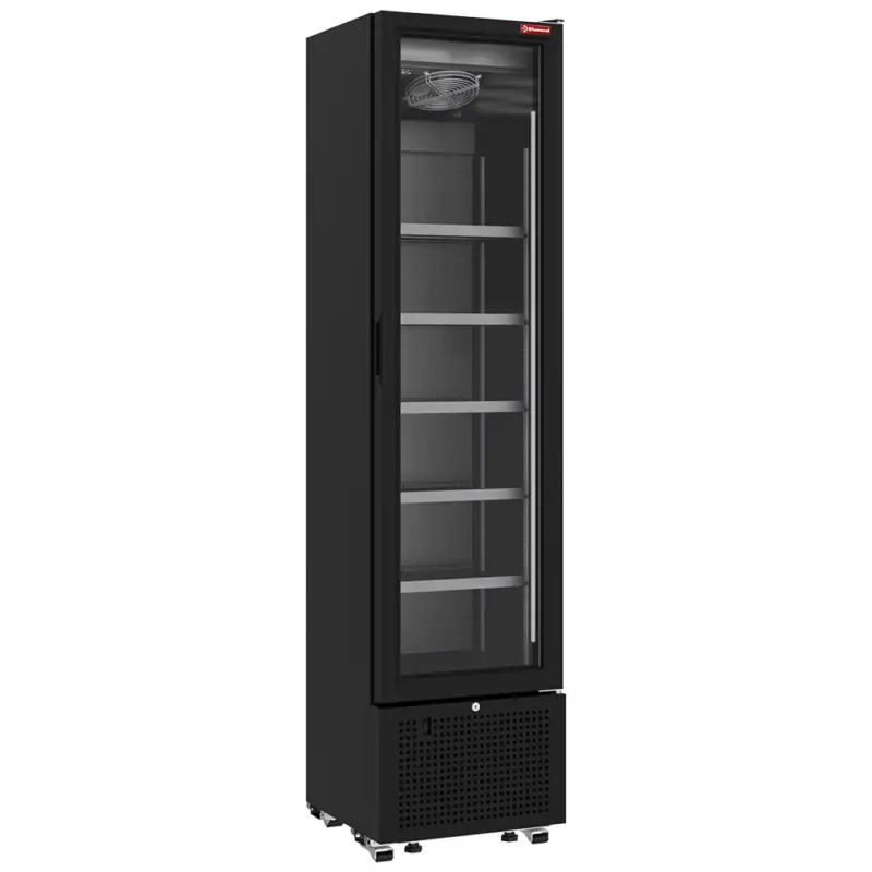 Diamond Koelkast | 221L | Zwart | +1°C/+9°C | Statisch + Ventilator | Wielen | 450x497x1881mm Dagaanbieding