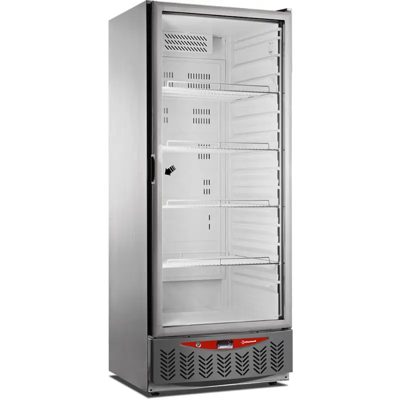 Direct Beschikbaar Diamond Koelkast | 525L | RVS | +1°C/+8°C | Statisch + Ventilator | Wielen | LED | 750x740x1900mm