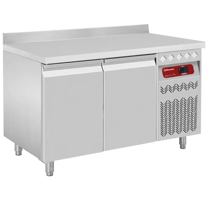 Diamond Koelwerkbank | 260L | 2 Deuren | -2°C/+8°C | Geventileerd | Achter Rand | 1330x700x866/1045mm Betaalbaar
