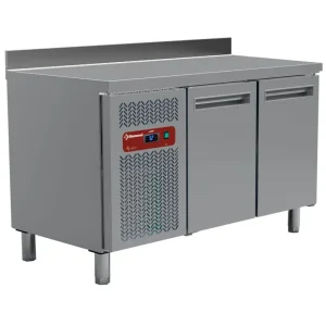 Diamond Koelwerkbank | 260L | 2 Deuren | 0°C/+8°C | Geventileerd | Achter Rand | 1350x700x880/900mm Premium