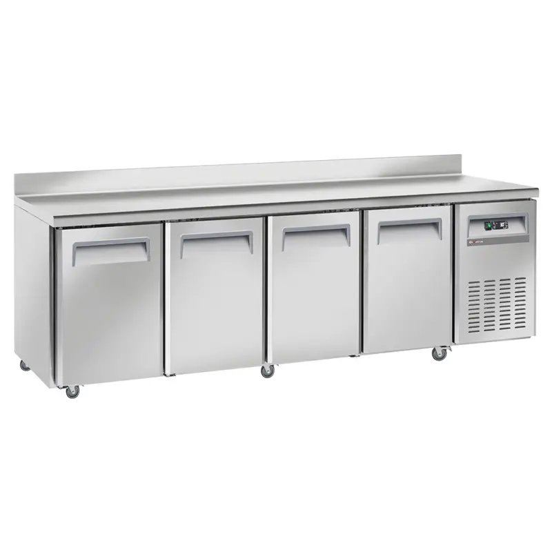 Diverso by Diamond Koelwerkbank | Energiezuinig | 331L | 4 Deuren | -2°C/+8°C | Geforceerd | Achter Rand | Wielen | 2250x700x850/950mm Exclusieve Aanbieding