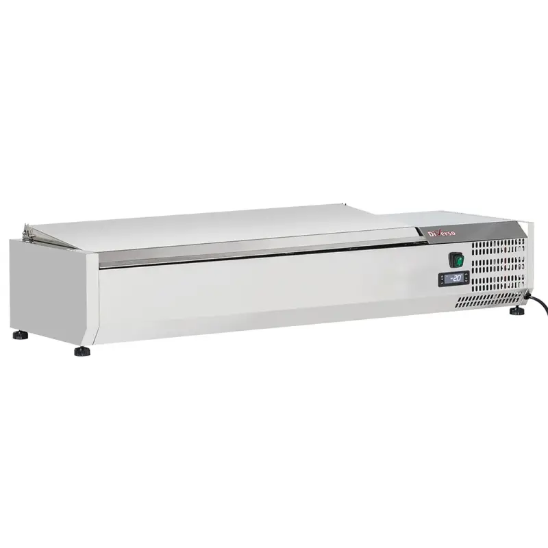 Diverso by Diamond Opzetkoelvitrine | 5x 1/3 GN + 1x 1/2 GN | 1500x395x285mm Exclusieve Aanbieding