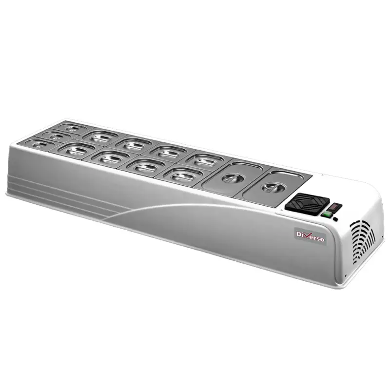Diverso By Diamond Opzetkoelvitrine | Midi | 7x 1/3 GN | 1550x410x220mm Actieprijs