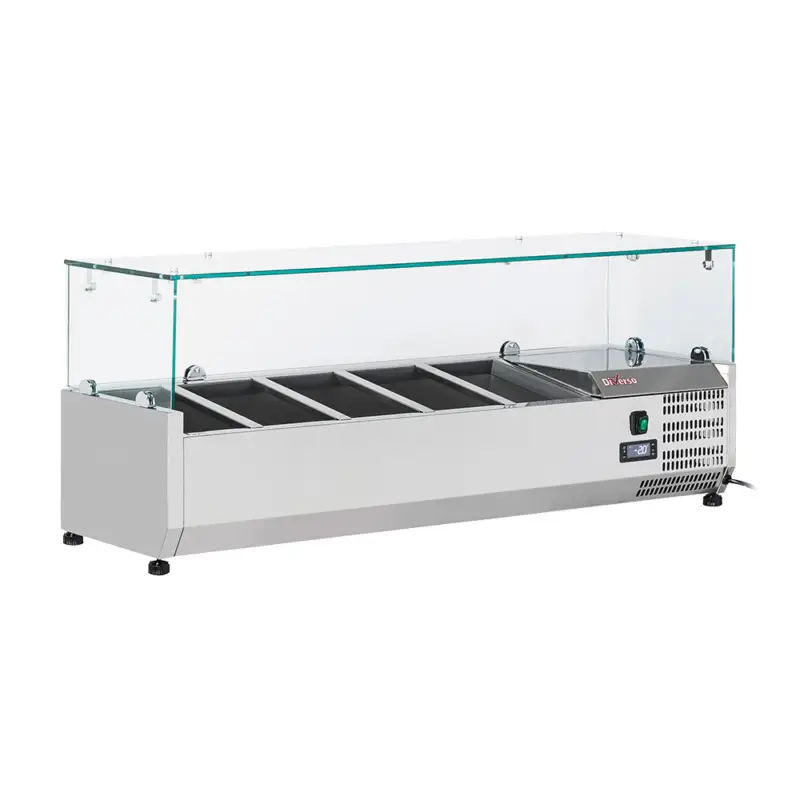 Actieprijs Diverso by Diamond Opzetkoelvitrine 5x GN 1/4 | 1200x335x440mm