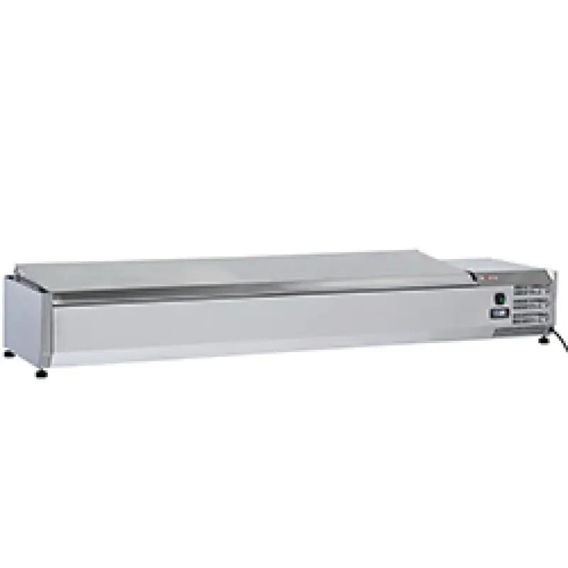 Diverso By Diamond Opzetkoelvitrine Met RVS Deksel | 8x 1/3 GN | 1800x395x282mm Betaalbaar