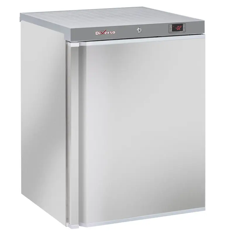 Diverso By Diamond Tafelmodel Koelkast | 200L | RVS | Statisch | Ventilator | Deuralarm | 600x625x853mm Speciale Aanbieding
