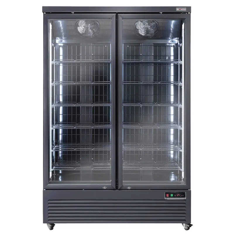 Flitsaanbieding Diverso by Diamond Vrieskast | 1084L | Zwart | -15°C/-18°C | Geforceerd | 2 Draaideuren | 1340x760x2040mm