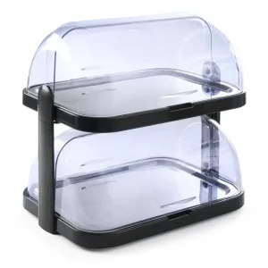 Fabrieksprijs Hendi Koeldisplay met rolltop | Dubbel | Donkergrijs | 440x320x440mm
