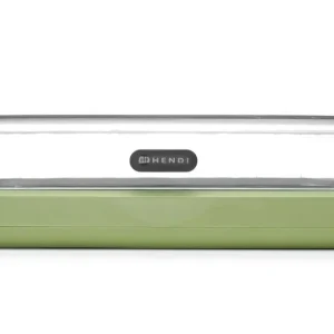 Finale Uitverkoop Hendi Koeldisplay UNIQ | Designed by Robert Bronwasser | GN 1/1 | Groen | RVS & Kunststof | 593x389x147mm