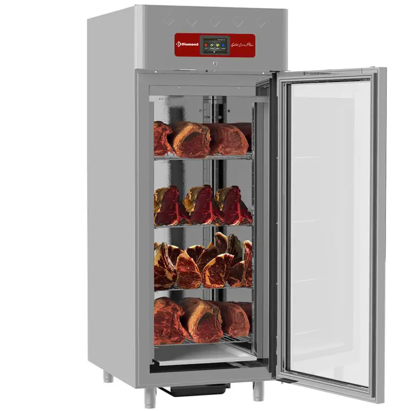 Rijpingskast Dry Aging Voor Vlees 850 Liter Geventileerd, 1 Glazen Deur 20x GN 2/1 Tijdelijk Beschikbaar