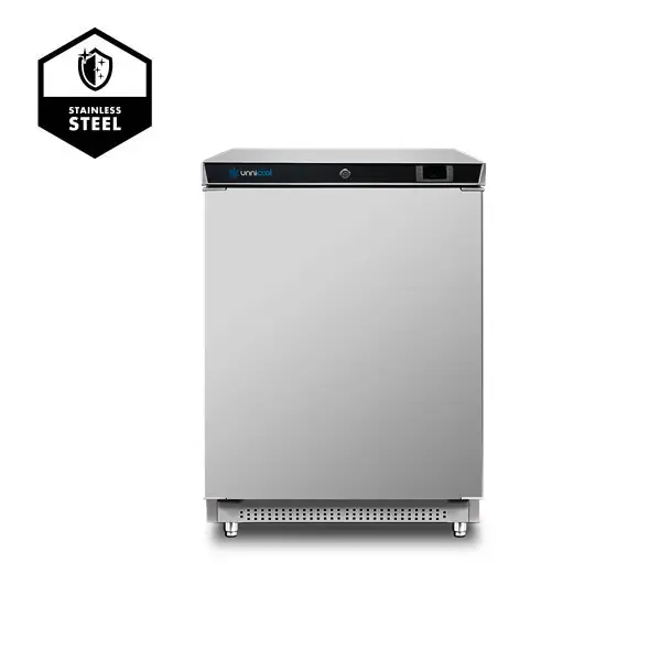 Unnicool Koelkast | 200L | RVS | +2°C/+10°C | Statisch | Wielen | 600x615x920mm Weekendaanbieding