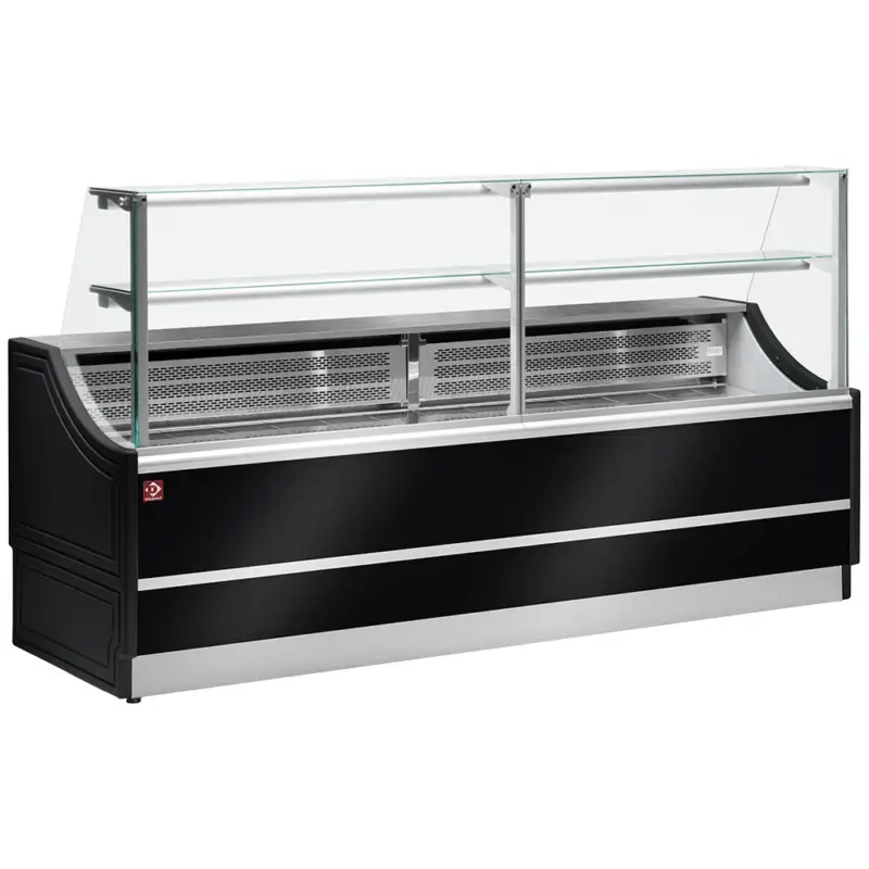 Diamond Koeltoonbank Zwart | Orleans | +4°c/+6°c | Statisch | Reserve | 2500x810x1350mm Flitsaanbieding