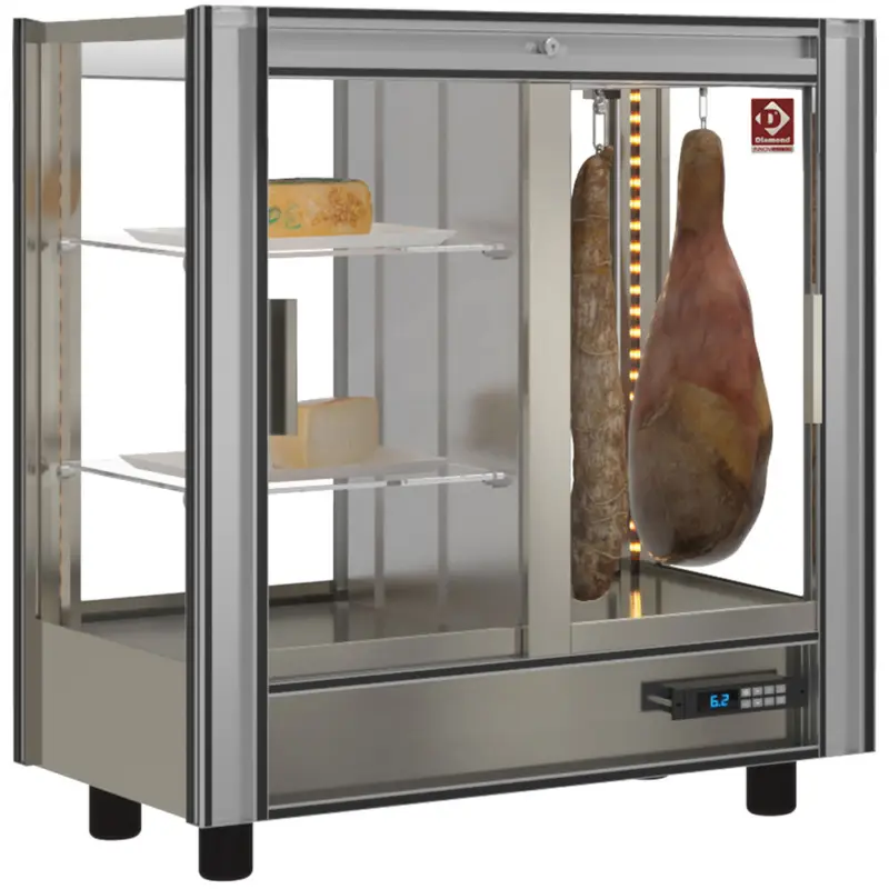 Diamond Koelvitrine (vlees/zuivel) | 216L | Doorgeefsysteem | Aluminium | +4°c/+12°c | 3 Niveaus + Hangsysteem Express Levering