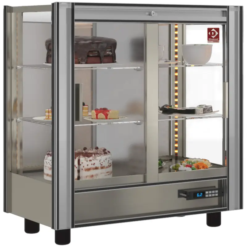 Diamond Koelvitrine | 216L | Aluminium | +4°c/+8°c | 3 Niveaus Shop Nu