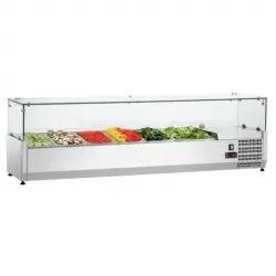 Nu Kopen Unnicool Opzetkoelvitrine | RVS | 7x 1/3 GN | +2°c/+8°c | 1500x395x435mm