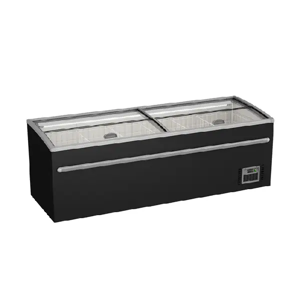 Must-Have Unnicool Supermarkt Vrieskist | 1040L | Zwart | -18°C/-22°C | Statisch | Schuifdeksels | 2500x850x870mm