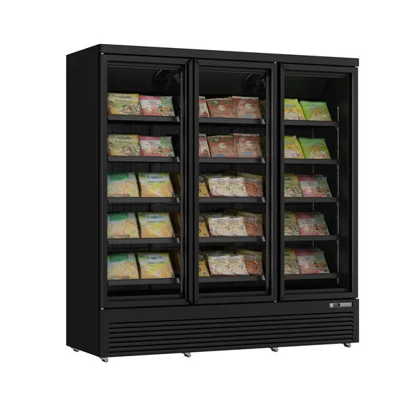 Unnicool Vrieskast | 1530L | Zwart | -18°C/-22°C | Geforceerd | Draaideuren | Wielen | Geremd | 1880x710x1997mm Alleen Vandaag
