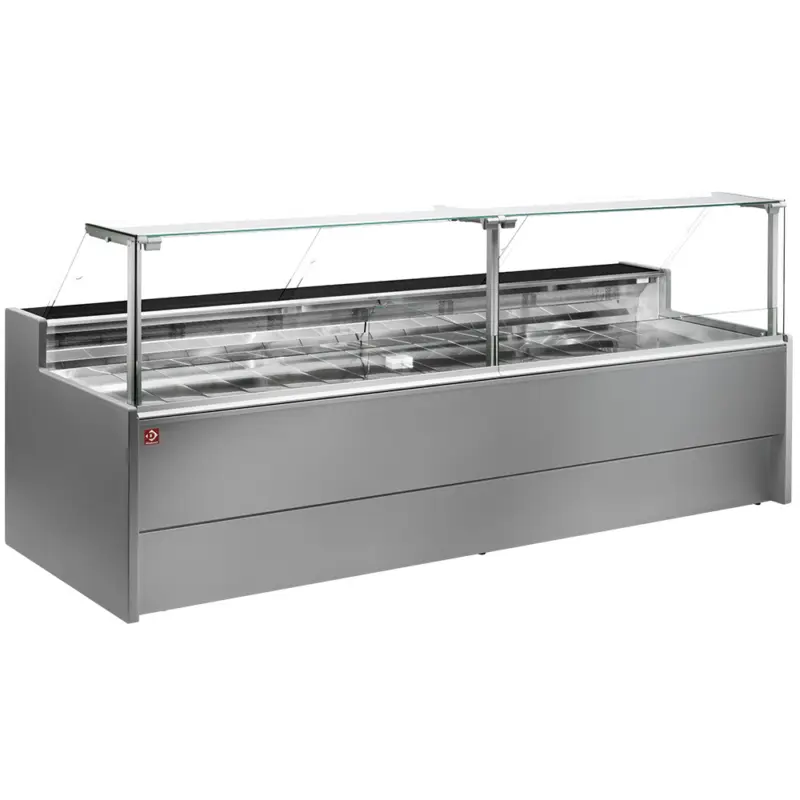 Premium Diamond Koeltoonbank | VENICE | 0°C/+4°C | Geforceerd | Kantelruit | Gekoelde Reserve | Koppelbaar | 2500x1085x1280mm