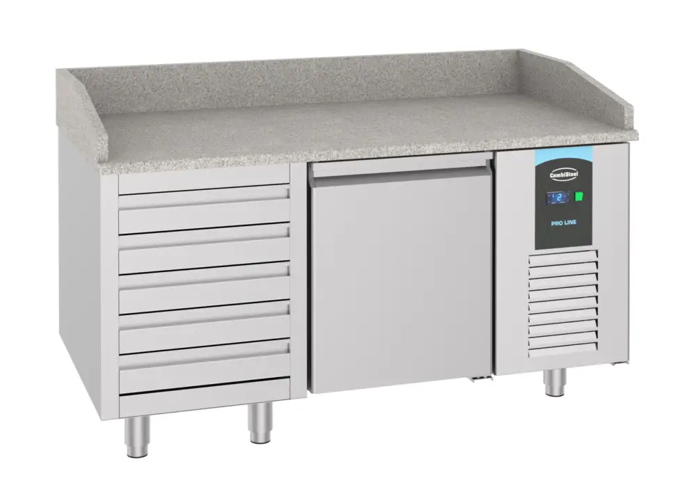 Pizzawerkbank | 380L | 1 Deur + 5 Deegladen | -2°c/+8°c | 1550x800x1080mm Laatste Kans