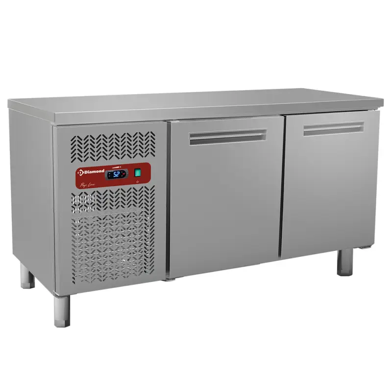 Lage Prijs Diamond Koelwerkbank | 245L | 2 Deuren | 0°C/+8°C | Geventileerd | 0.36kW | 1500x600x880/900mm