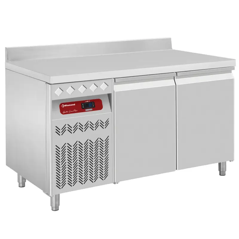 Diamond Koelwerkbank | 260L | 2 Deuren GN 1/1 | -2°C/+8°C | Geventileerd | Achter Rand | 1330x700x866/1045mm Koopje