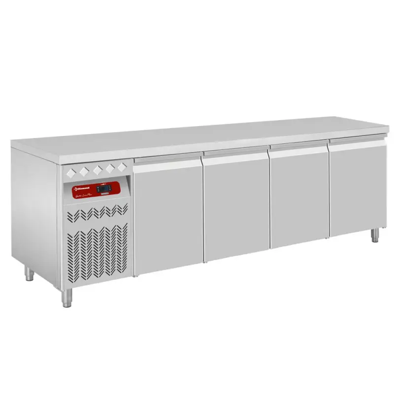 Diamond Koelwerkbank | 550L | 4 Deuren 1/1 GN | -2°C/+8°C | Geventileerd | 2260x700x866/960mm Direct Beschikbaar