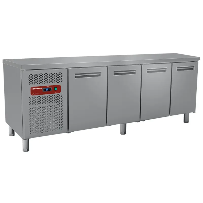 Diamond Koelwerkbank | 550L | 4 Deuren GN 1/1 | 0°C/+8°C | Geventileerd | 2250x700x880/900mm Direct Beschikbaar
