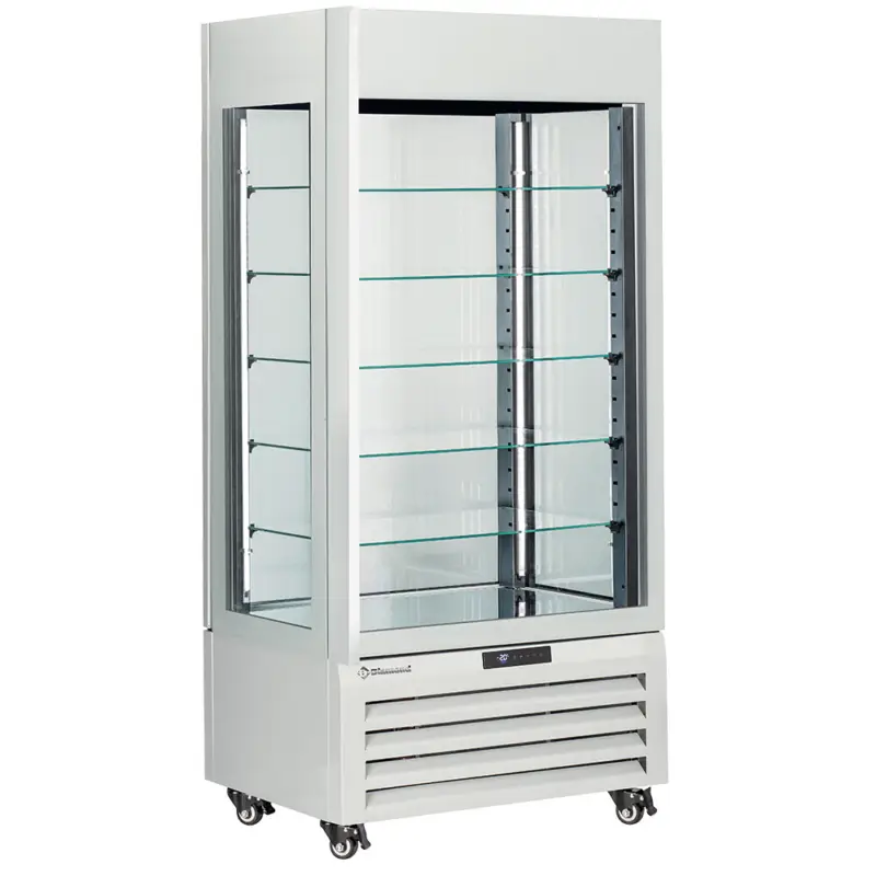 Diamond Gebaksvitrine | 600L | Wit | Geforceerd | 6 Niveaus | Wielen | 900x650x1900mm Laatste Versie