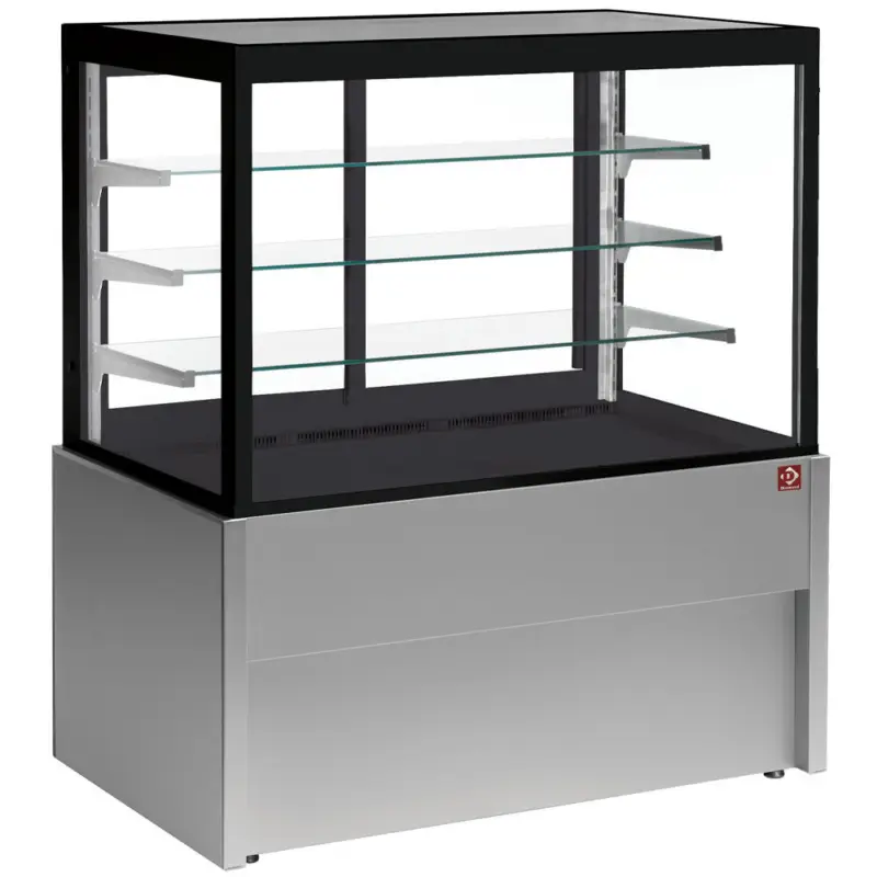 Tijdelijk Beschikbaar Diamond | Koelvitrine | 550L | Zwart/grijs | +2°c/+6°c | 4 Schappen | 1500x780x1380mm