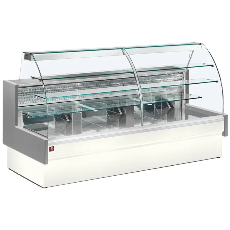 Laatste Versie Diamond Banket Koeltoonbank | Verona Line | Statisch | Zonder Reserve | Grijs/wit | 2900x980x1237mm