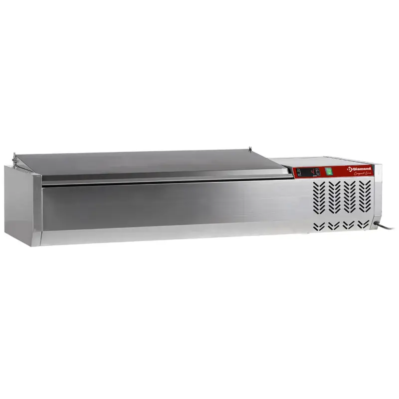 Diamond Horeca Opzetkoelvitrine | 4x 1/3 GN | +2°c/+10°c | 1200x395x260/580mm Flitsaanbieding