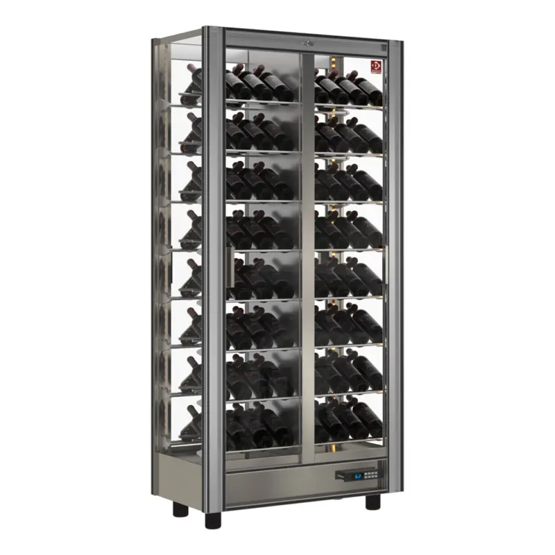 Diamond Horeca Wijnkoelvitrine | Doorgeefsysteem | 530L | Aluminium | 860x530x1851mm Speciale Aanbieding