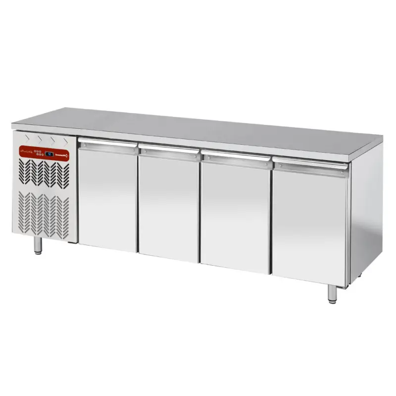 Diamond Koelwerkbank | Energiezuinig | 550L | 4 Deuren 1/1 Gn | -2°C/+8°C | Geforceerd | 0.36Kw | 2250x700x880/900mm Lage Kosten