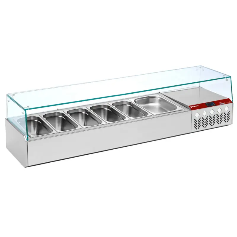 Diamond Opzetkoelvitrine | 6x 1/3 GN | 1610x384x401mm Goedkoop