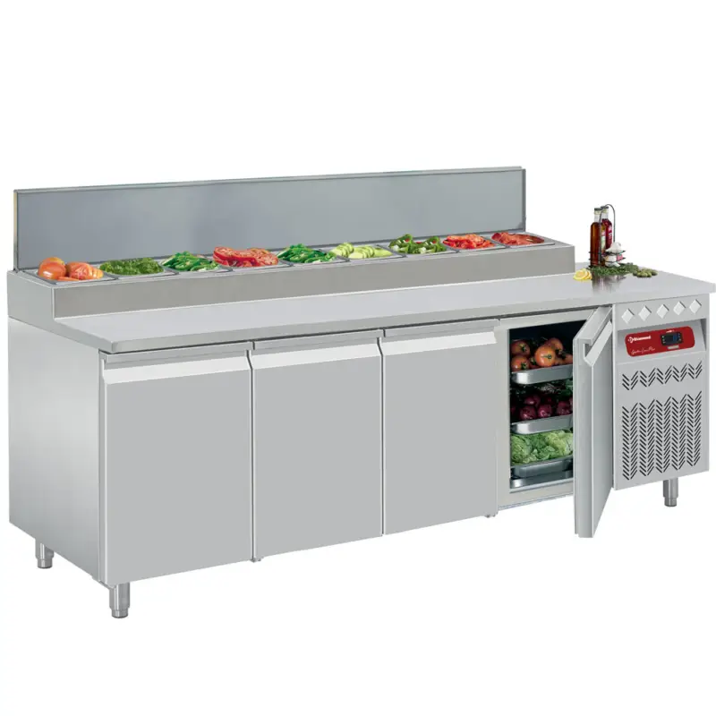 Diamond Saladette | Geventileerd + Koelstructuur | 10x 1/6 GN | 2260x700x866-960/1210mm Bestel Nu