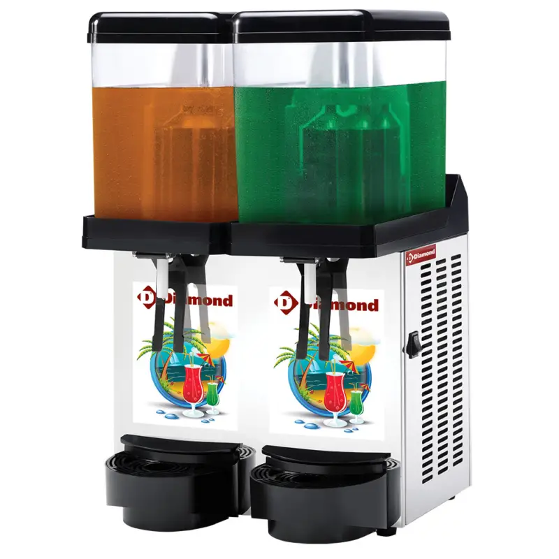 Fabrieksprijs Diamond Slush Machine 2x 12L | +2°+8° | 400x400x650mm