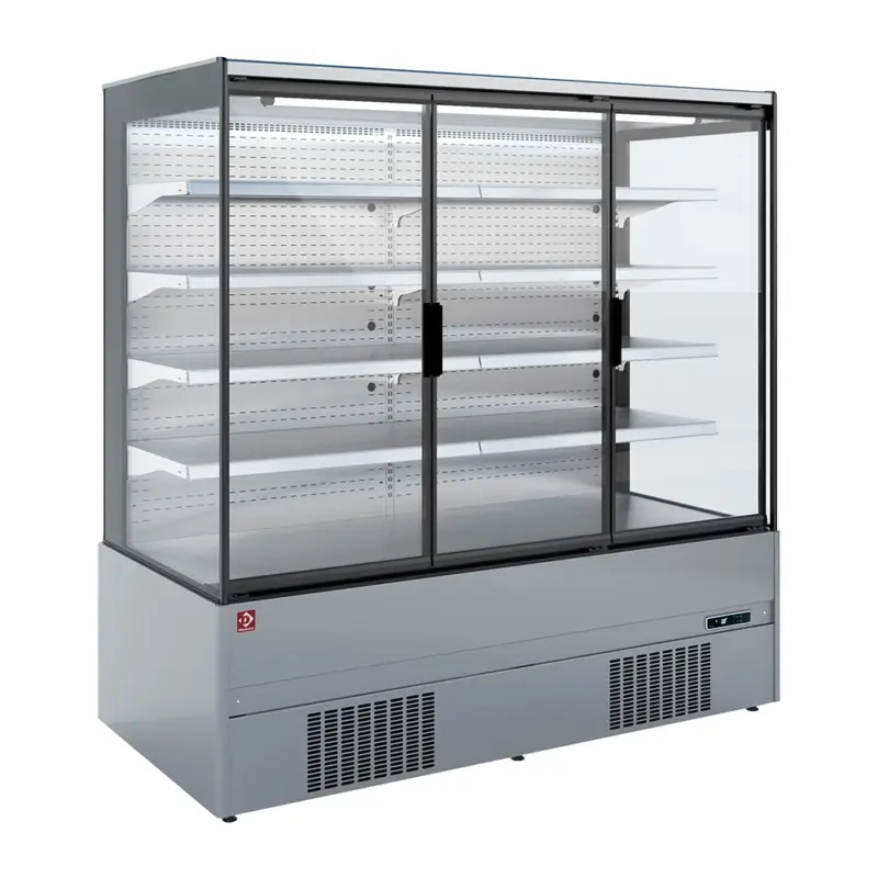 Snelle Levering Diamond Wandkoeling | IMOLA LINE | RVS/Grijs | -1°C/+5°C | Statisch + Ventilator | Draaideuren | 2500x852x1920mm