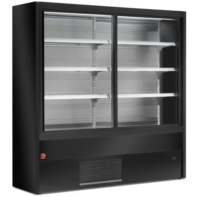 Shop Nu Diamond Wandkoeling | Padova | Zwart | +3°/+6°C | Geforceerd | Schuifdeuren | 1200x570x2000mm Showroom Actie!
