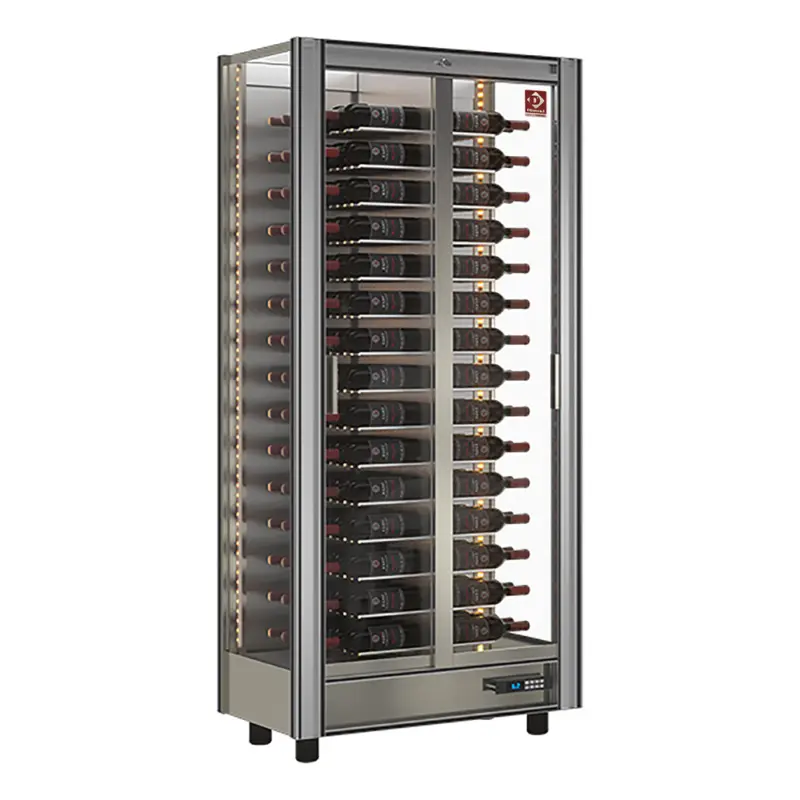 Betaalbaar Diamond Wijnkoelvitrine | 530L | Aluminium | +4°c/+16°c | 860x530x1851mm