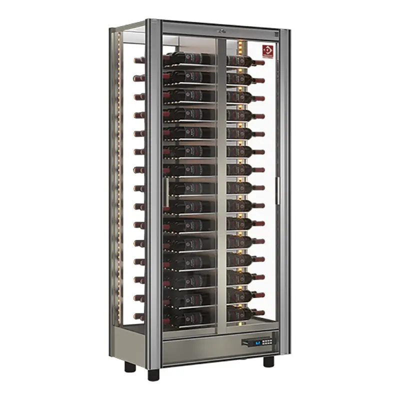 Populair Diamond Wijnkoelvitrine | 530L | Aluminium | +4°c/+16°c | 860x530x1851mm