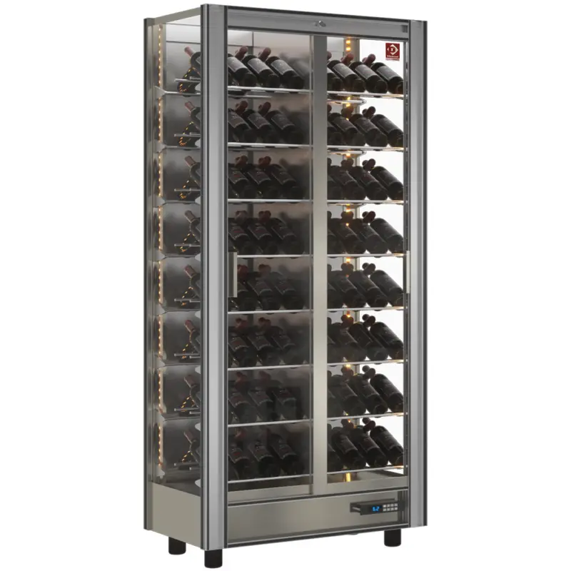 Diamond Wijnkoelvitrine | 530L | Aluminium | +4°c/+16°c | 860x530x1851mm Snelle Levering