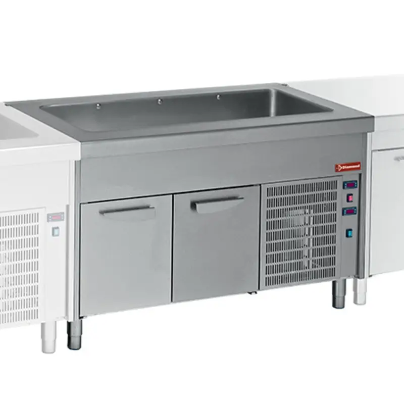 Nieuw Element Met Gekoelde Kuip Op Gekoelde Kast 4x GN 1/1