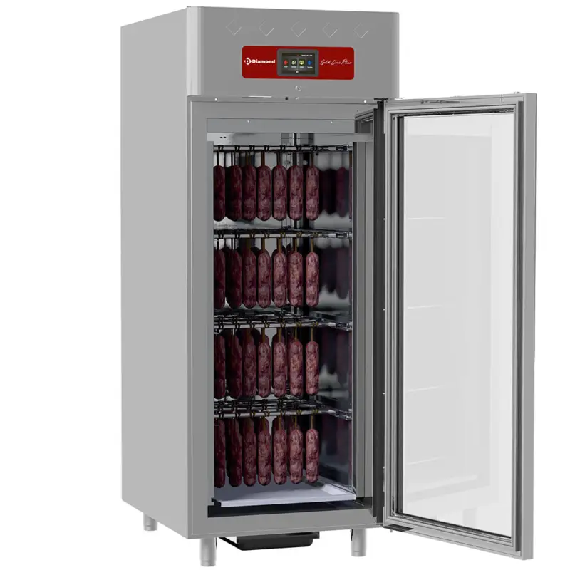 Veilige Betaling Rijpingskast Dry Aging Voor Fijnkost 850 Liter Geventileerd, 1 Glazen Deur 20x GN 2/1