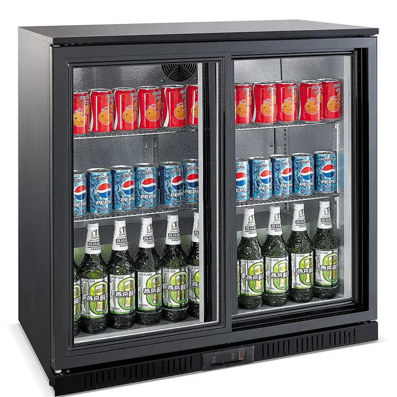 CombiSteel Barkoelkast | 208L | Zwart | Schuifdeuren | Statisch + Ventilator | 900x520x900mm Premium