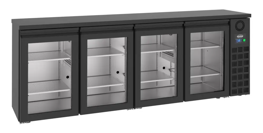 Rechtstreeks Van De Fabrikant CombiSteel Barkoelkast | 680L | Zwart | -2°C/+8°C | Geforceerd | Draaideuren | 2490x550x950mm