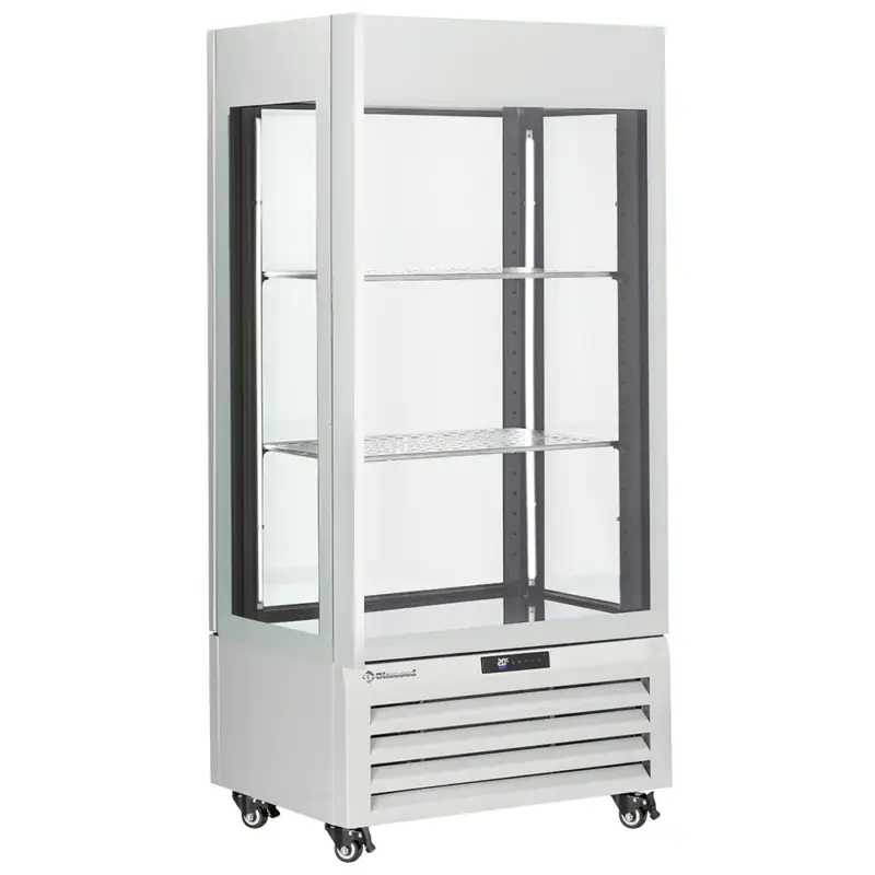 Favoriet Diamond Wijnkoelvitrine | EXALTA | Energiezuinig | 600L (120x 75cl) | Wit | 1 Zone | 0°C/+10°C | Geforceerd | Wielen | 900x650x1900mm